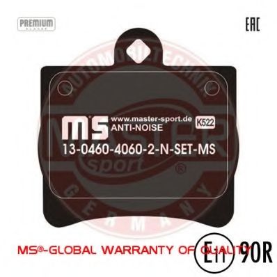 Комплект тормозных колодок, дисковый тормоз MASTER-SPORT 13046040602N-SET-MS
