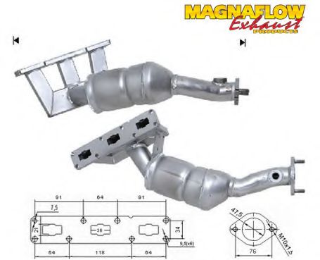 Катализатор MAGNAFLOW 70615