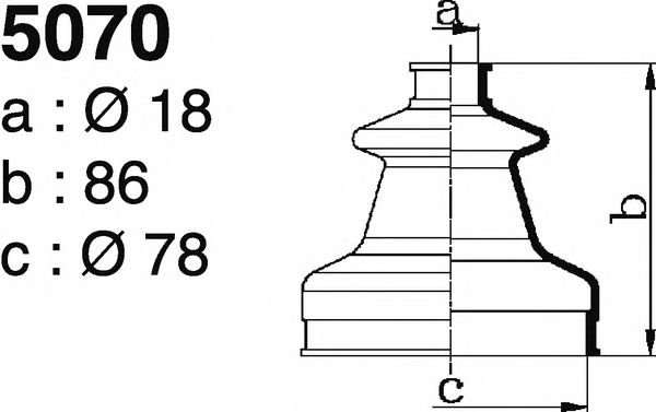 Комплект пылника, приводной вал DEPA 5070