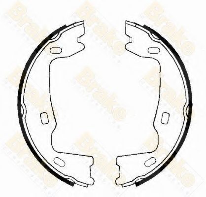 Комплект тормозных колодок, стояночная тормозная система Brake ENGINEERING SH1223