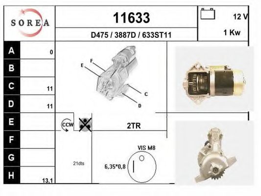 Стартер EAI 11633