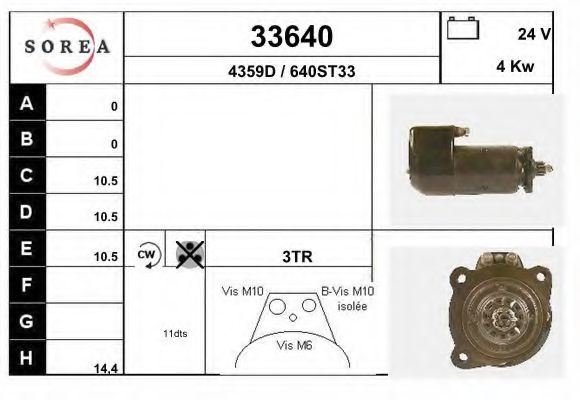 Стартер EAI 33640