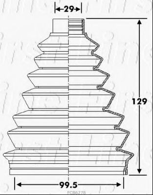 Пыльник, приводной вал FIRST LINE FCB6278
