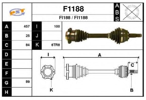 Приводной вал SNRA F1188