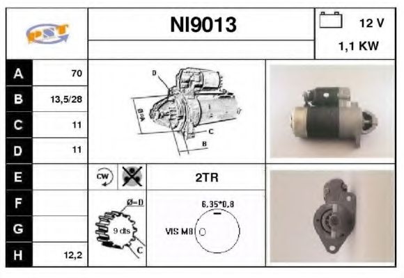 Стартер SNRA NI9013