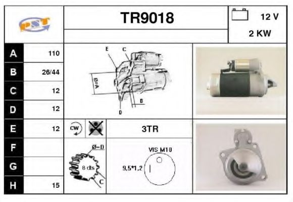 Стартер SNRA TR9018