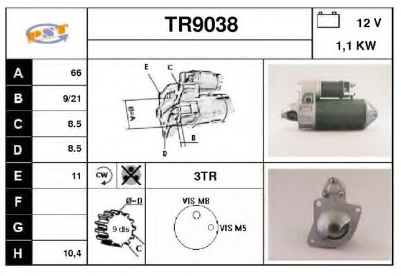 Стартер SNRA TR9038