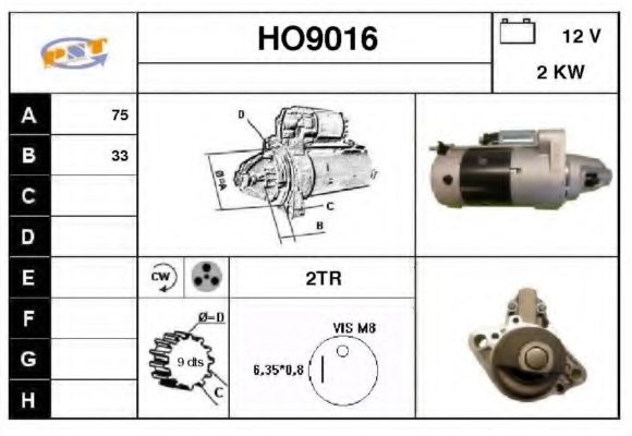 Стартер SNRA HO9016