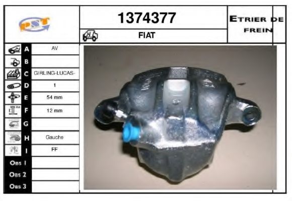Тормозной суппорт SNRA 1374377