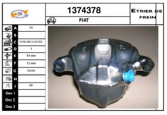 Тормозной суппорт SNRA 1374378