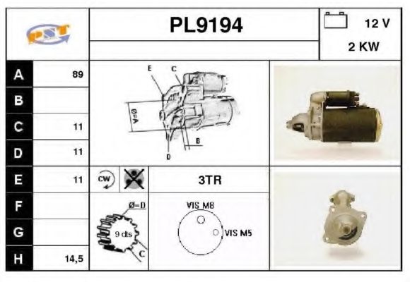 Стартер SNRA PL9194