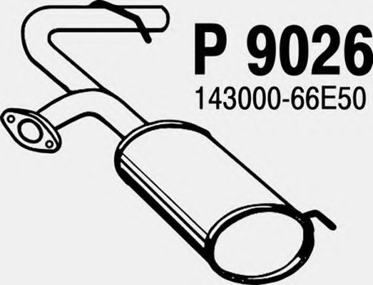 Глушитель выхлопных газов конечный FENNO P9026