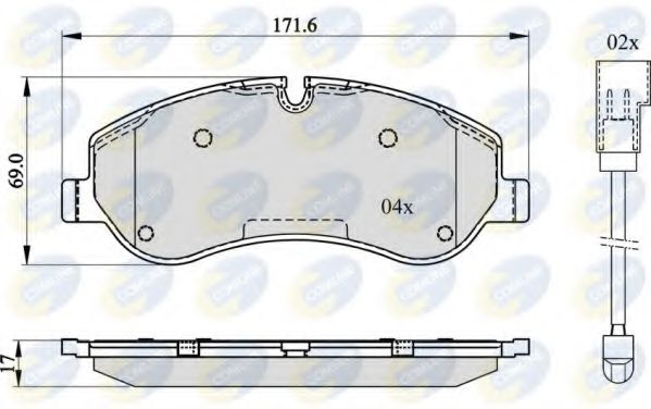 Комплект тормозных колодок, дисковый тормоз COMLINE CBP22142