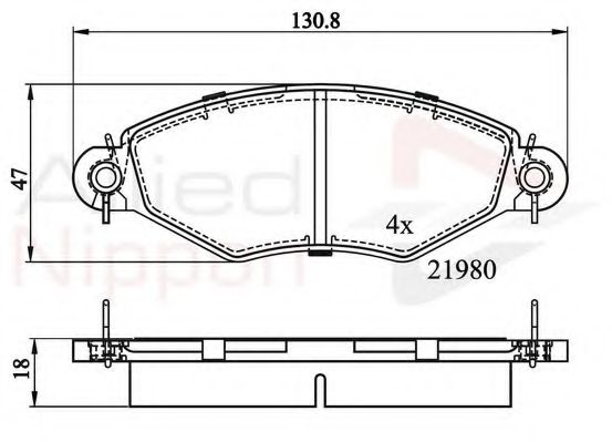 Комплект тормозных колодок, дисковый тормоз COMLINE ADB0704