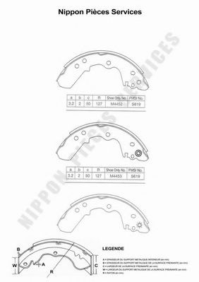 Комплект тормозных колодок NPS GS8551