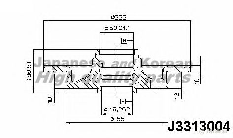 Тормозной диск ASHUKI 0993-4003