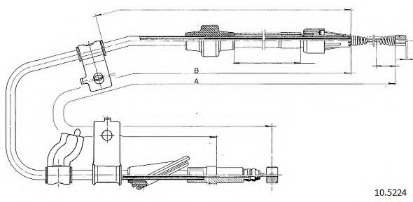Трос, стояночная тормозная система CABOR 10.5224