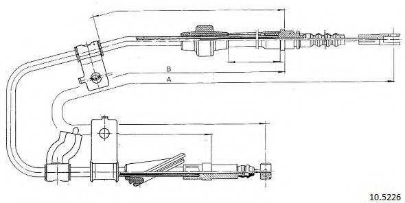 Трос, стояночная тормозная система CABOR 10.5226