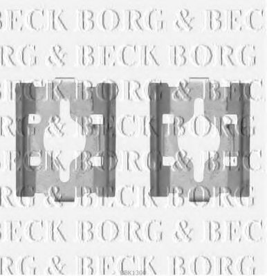 Комплектующие, колодки дискового тормоза BORG & BECK BBK1300