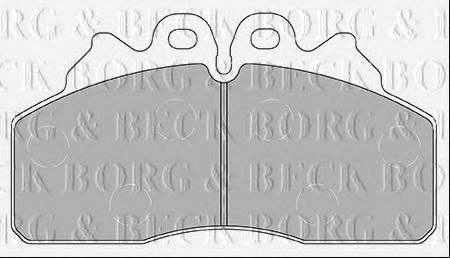 Комплект тормозных колодок, дисковый тормоз BORG & BECK BBP2435