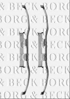 Комплектующие, колодки дискового тормоза BORG & BECK BBK1463