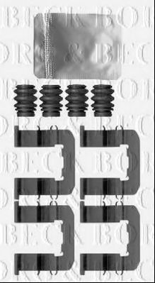 Комплектующие, колодки дискового тормоза BORG & BECK BBK1597