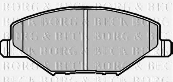 Комплект тормозных колодок, дисковый тормоз BORG & BECK BBP2380