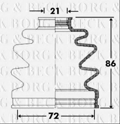 Пыльник, приводной вал BORG & BECK BCB2385
