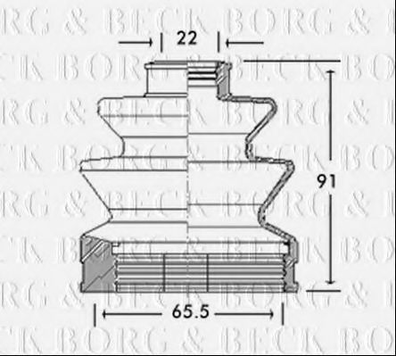 Пыльник, приводной вал BORG & BECK BCB2712