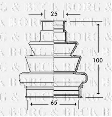 Пыльник, приводной вал BORG & BECK BCB2777