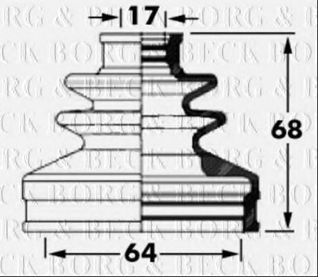 Пыльник, приводной вал BORG & BECK BCB6035