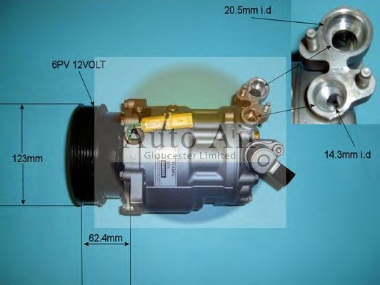 Компрессор, кондиционер AUTO AIR GLOUCESTER 14-0221R