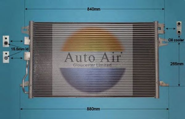 Конденсатор, кондиционер AUTO AIR GLOUCESTER 16-5098