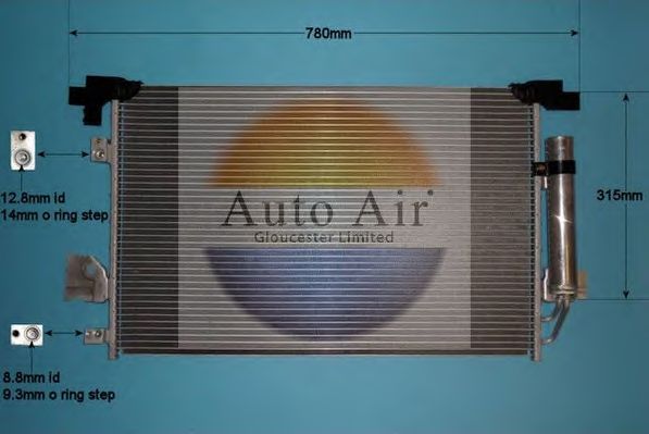 Конденсатор, кондиционер AUTO AIR GLOUCESTER 16-9006