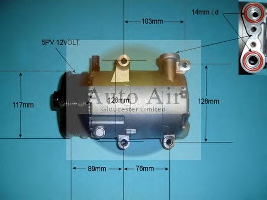 Компрессор, кондиционер AUTO AIR GLOUCESTER 14-0082P