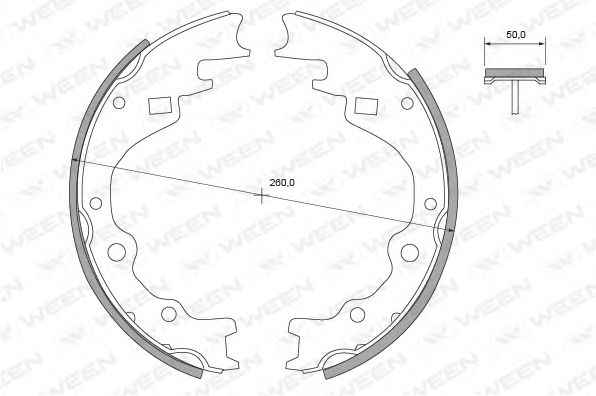 Комплект тормозных колодок WEEN 152-2287