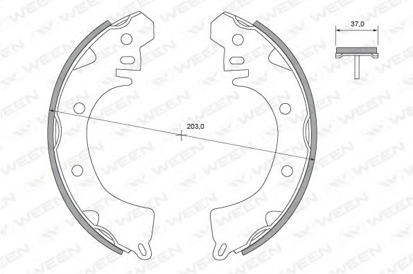 Комплект тормозных колодок WEEN 152-2304
