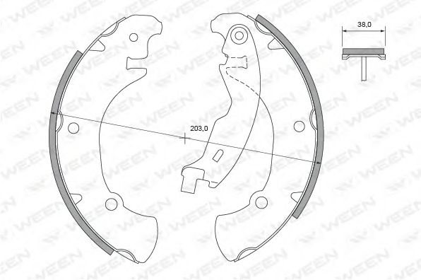 Комплект тормозных колодок WEEN 152-2427