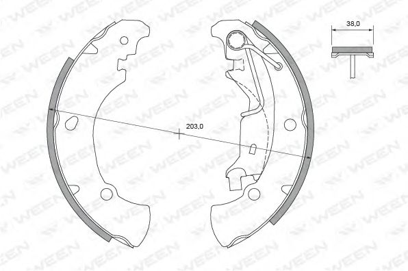 Комплект тормозных колодок WEEN 152-2475