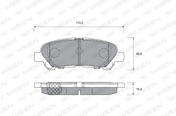 Комплект тормозных колодок, дисковый тормоз WEEN 151-0011