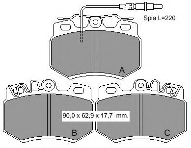 Комплект тормозных колодок, дисковый тормоз VEMA 832901