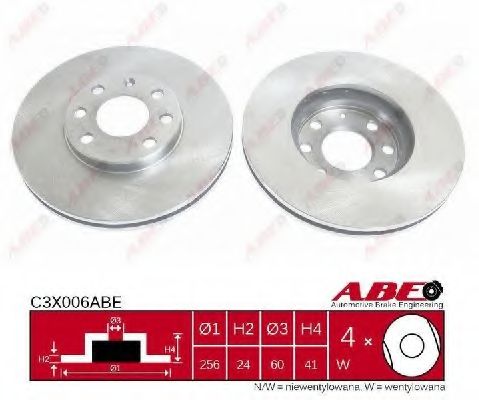 Тормозной диск ABE C3X006ABE