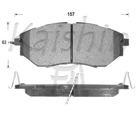 Комплект тормозных колодок, дисковый тормоз KAISHIN FK7060