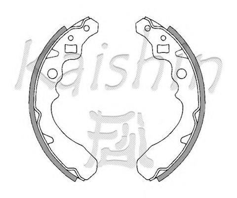 Комплект тормозных колодок KAISHIN K0027