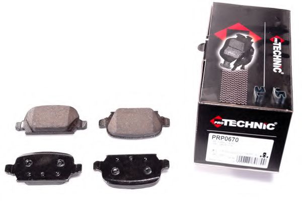 Комплект тормозных колодок, дисковый тормоз PROTECHNIC PRP0670