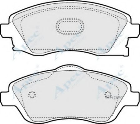 Комплект тормозных колодок, дисковый тормоз APEC braking PAD1221