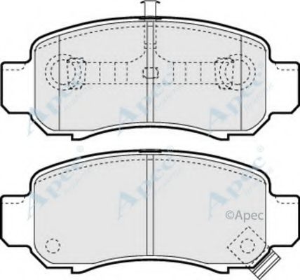 Комплект тормозных колодок, дисковый тормоз APEC braking PAD1280