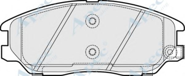 Комплект тормозных колодок, дисковый тормоз APEC braking PAD1507