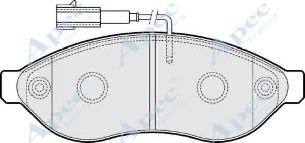 Комплект тормозных колодок, дисковый тормоз APEC braking PAD1567