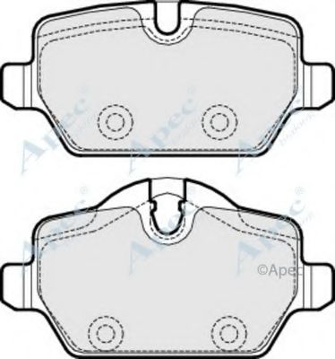 Комплект тормозных колодок, дисковый тормоз APEC braking PAD1817